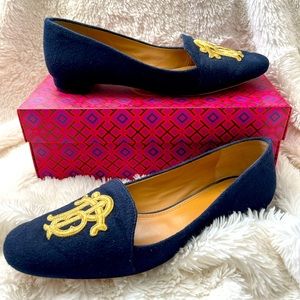 Tory Burch- Antonia Loafers navy’s/ gold